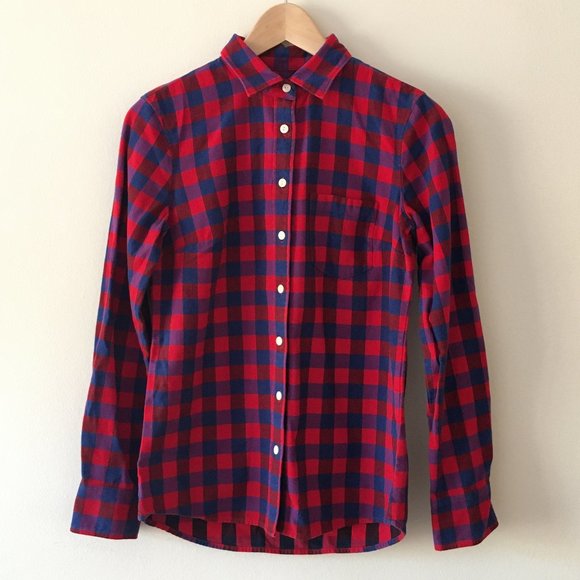 SOLD J Crew flannel check shirt - Picture 5 of 9